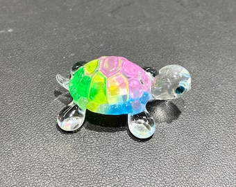 Schildkröte Schnee Kegel Glas Figur