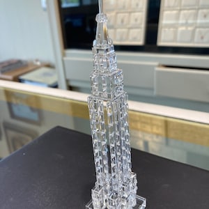 置物 Crystal World Mini Empire State Building Empire State Building Crystal Figurine by Crystal World - Etsy