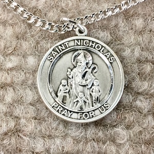 Saint Nicholas Pendant With Silver Chain