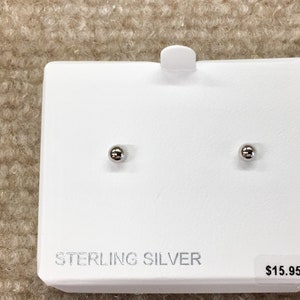 Silver Ball Stud Earrings
