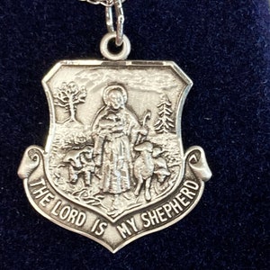 Lord Is My Shepherd Silver Pendant With Chain