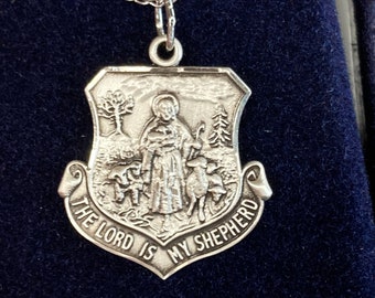 Lord Is My Shepherd Silver Pendant With Chain