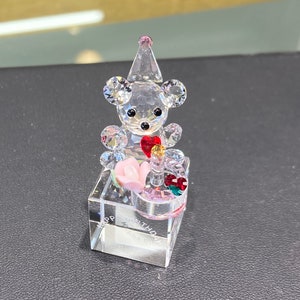 Alles Gute zum Geburtstag Teddybär Kristallfigur