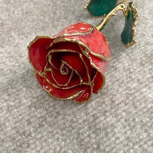 Red Rose Gold Plated