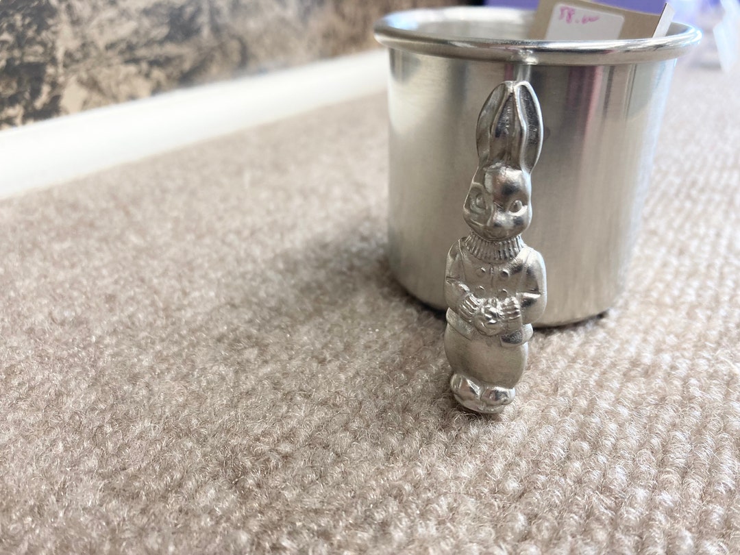 Pewter Bunny Rabbit Baby Cup - Etsy