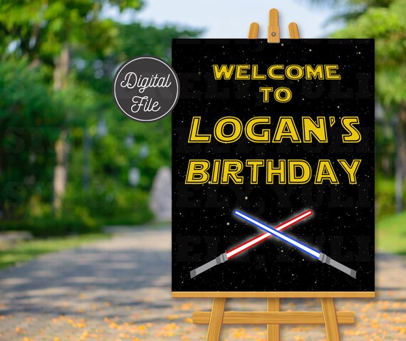 Star Wars Personalized Welcome Sign Printable Star Wars | Etsy