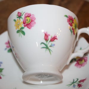 Royal Vale Bone China Tea Cup and Saucer Set: Floral England