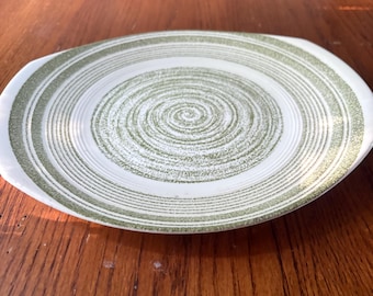 Vintage Green Swirl PLATTER Plate El Verde Casual Ironstone Max Schonfeld