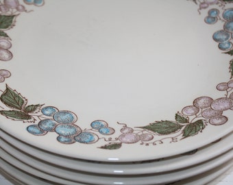 CONCORD Taylorstone Dinner Plate pink purple and blue grapes fruit berries dishes Chop Plate