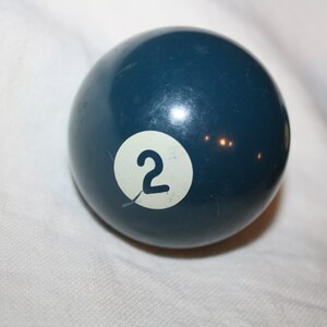 Vintage number 2 billiard ball pool ball solid blue ball Belgium 1st option