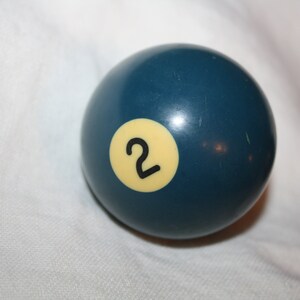 Vintage number 2 billiard ball pool ball solid blue ball Belgium 2nd option