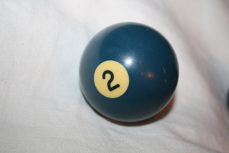 Vintage number 2 billiard ball pool ball solid blue ball Belgium 2nd option