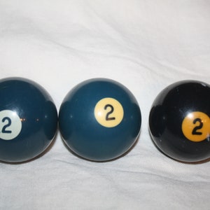 Vintage number 2 billiard ball pool ball solid blue ball Belgium image 1