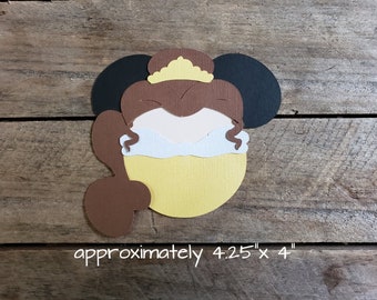Disney Beauty and the Beast Themed Scrapbooking Embellishments or Hotel Window Decorations: Princess Belle
