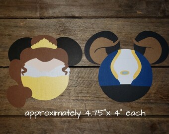 Disney Beauty and the Beast Themed Scrapbooking Embellishments or Hotel Window Decorations