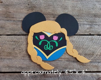 Disney Frozen Themed Scrapbooking Embellishments or Hotel Window Decorations: Princess Anna