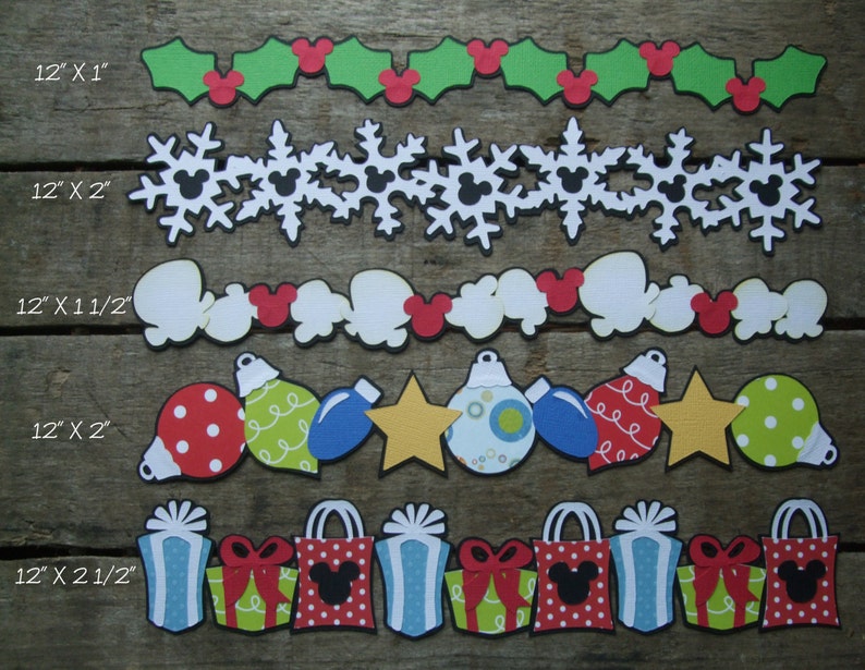Disney Themed Christmas Scrapbooking Embellishments a Etsy