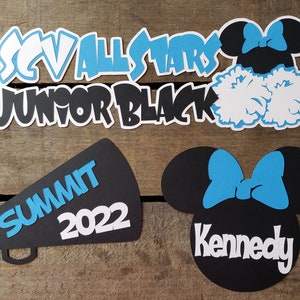 Custom Order Cheer at Disney Scrapbook Embellishments or Window Decorations