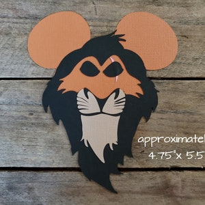 Disney The Lion King Themed Scrapbooking Embellishments or hotel Window Decorations: Scar Villain