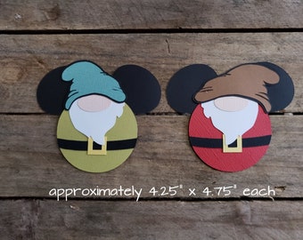 Disney Snow White and the Seven Dwarfs Themed Scrapbooking Embellishments or Hotel Window Decorations