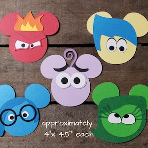 Disney Inside Out Themed Scrapbooking Embellishments or Hotel Window Decorations