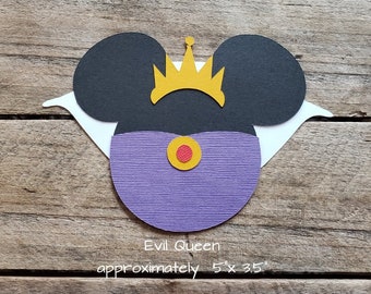 Disney Snow White and the Seven Dwarfs Themed Scrapbooking Embellishments or Hotel Window Decorations: Evil Queen Villain