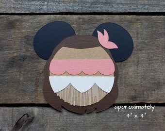 Disney Moana Themed Scrapbooking Embellishments or Hotel Window Decorations: Princess Moana