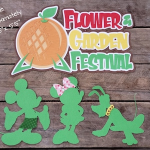 Disney Park Festival Themed Hotel Window Decorations/Scrapbook Embellishments: Epcot Flower & Garden Festival