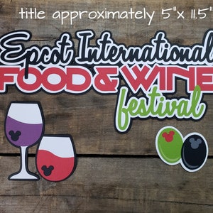 Disney Festival Themed Hotel Window Decorations/Scrapbook Embellishments: Epcot International Food & Wine Festival