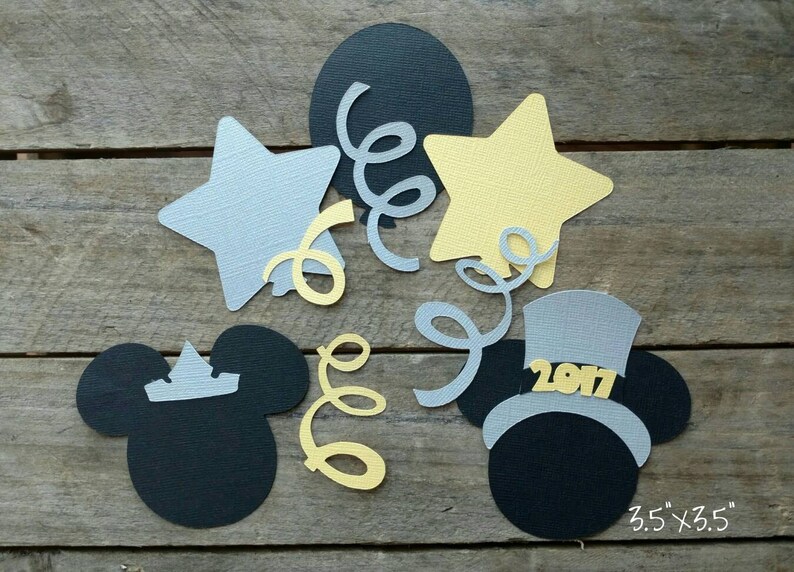 Disney Themed New Year Scrapbook Embellishments or Window Etsy