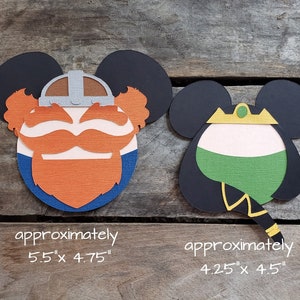 Disney Brave Themed Scrapbooking Embellishments or Window Decorations: King Fergus & Queen Elinor