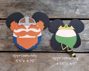 Disney Brave Themed Scrapbooking Embellishments or Window Decorations: King Fergus & Queen Elinor
