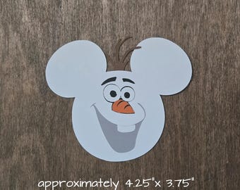 Disney Frozen Themed Scrapbooking Embellishments or Hotel Window Decorations: Olaf