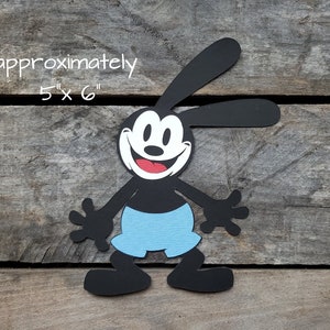 Disney Classic Oswald the Lucky Rabbit Themed Scrapbooking Embellishments or Hotel Window Decorations