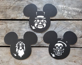 Disney Haunted Mansion Themed Halloween Scrapbooking Embellishments or Hotel Window Decorations: Hitchhiking Ghosts