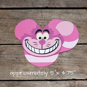 Disney Alice in Wonderland Themed Scrapbooking Embellishments or Hotel Window Decorations: Cheshire Cat