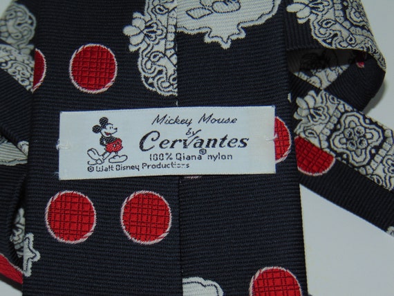 Vintage Mickey Mouse Playing Baseball Tie by Cerv… - image 6