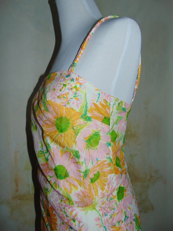 Vintage 1950's Floral Spring Summer Layered Adjus… - image 3