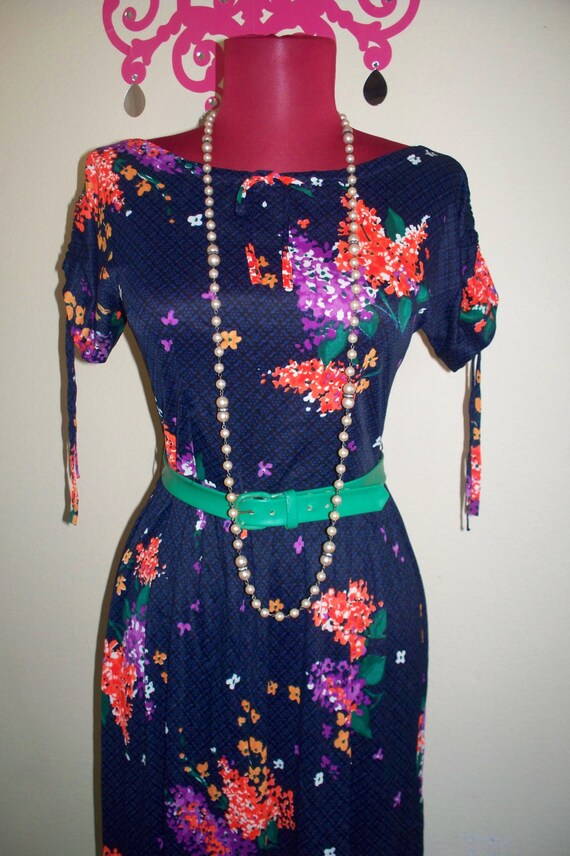 Vintage Romantic Rare 50's 60's Multi Color Blue … - image 2