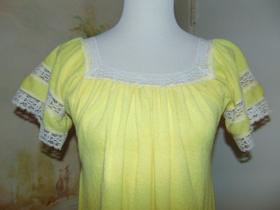 La Sirena 60s 70s Terry Cloth Maxi Dress Sundress… - image 9