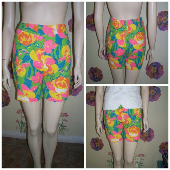 Vintage 50s 60s Vibrant Colored Watercolored Flora