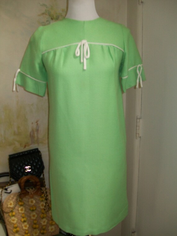 Vintage OOAK Women's Handmade Green Woven S/M Whi… - image 8