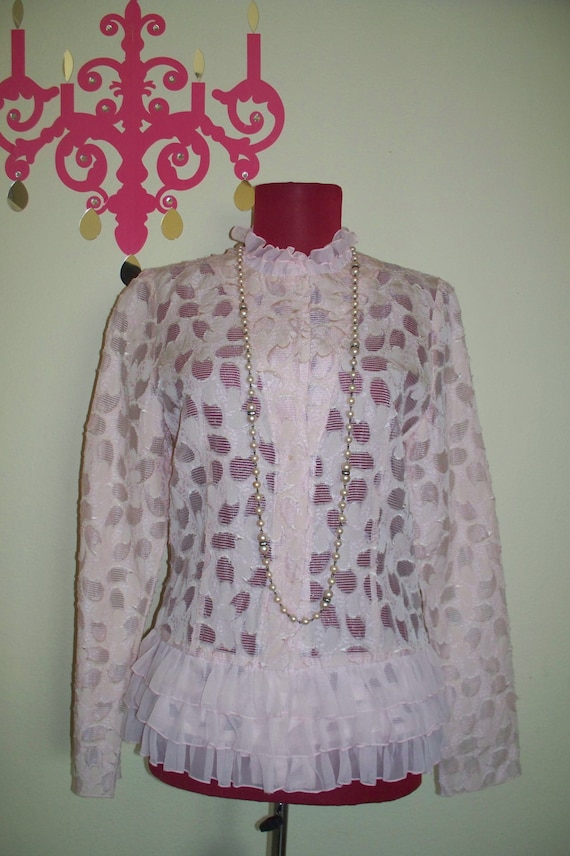 Vintage " Adriana " Made in Italy Light Pink Sheer