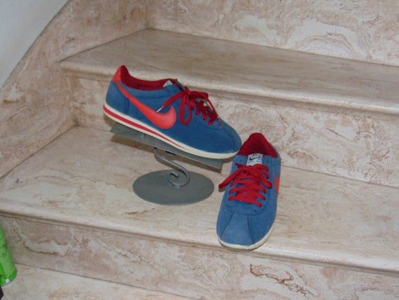 Custom Rare Air Max Cortez Trainer Mens Blue Suede With - Etsy