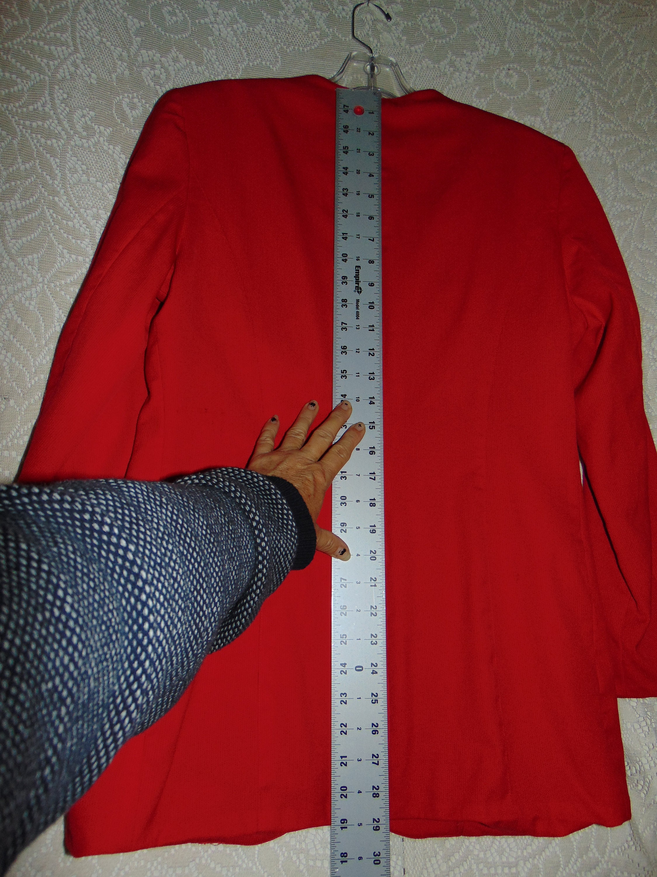 80s 90s Emanuel Ungaro Blazer Jacket Red Womens Zippers Y2K  display picture 1