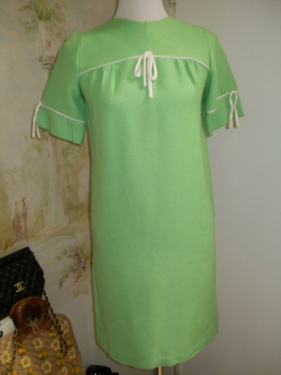 Vintage OOAK Women's Handmade Green Woven S/M Whi… - image 2