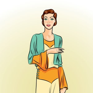 6581  Vintage Sewing Pattern 1930  Lounging Pajamas With Jacket  PDF DOWNLOAD