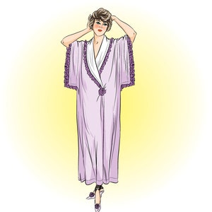 Vintage Sewing Pattern #2914 Ladies Negligee, 1920 lingerie FULL SIZED PRINT