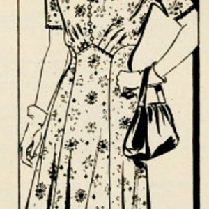 Vintage Sewing Pattern 9041 Dress With Waist Tucks, Full Size Print ...
