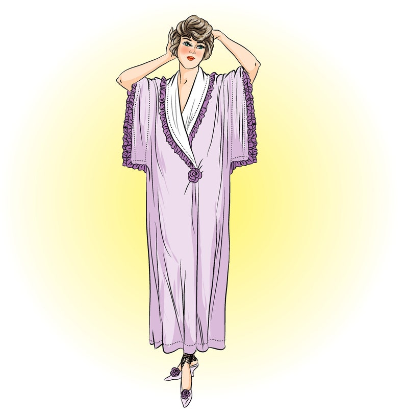 1920s Ladies Negligee Pattern 2914 | Vintage Loungewear Sewing Pattern ...